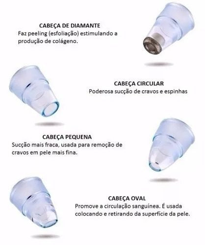 Limpador de cravos facial a vacuum